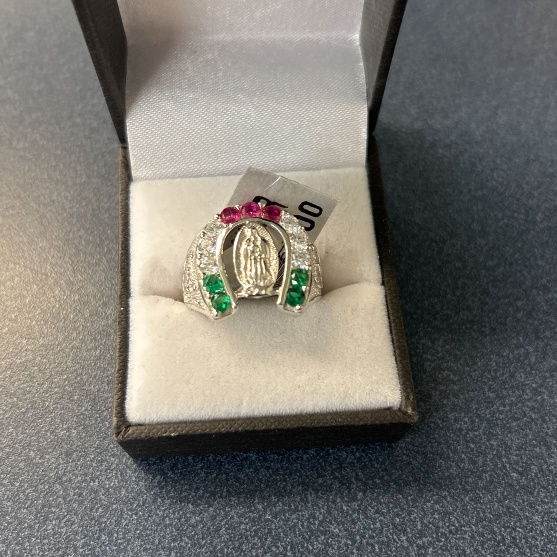 Fcp2344 Virgin Mary Silver Ring Sz 11