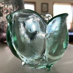 Vintage Green The Original & Genuine Recycled Glass Candle 🕯️/plant 🌱Holder Made In Spain
