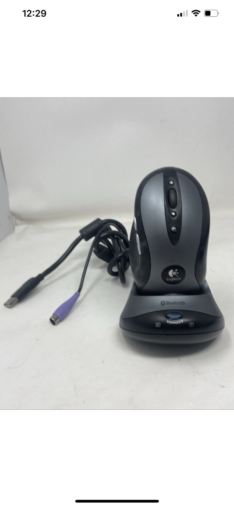 Logitech C-BM16A Hub/Dock/Cradle Bluetooth Wireless Mouse M-RAB81 Need Batteries