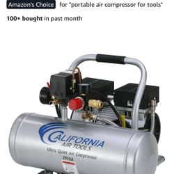 Air Compressor, 2 Gallon Aluminum Tank, 60 dBA Noise