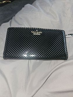 Kate Spade Black Polka Dot Zip Wallet