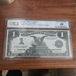 1899 United States 1 Dollars Bill Large 