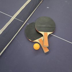 Foldable Ping Pong With Bats And a Ball