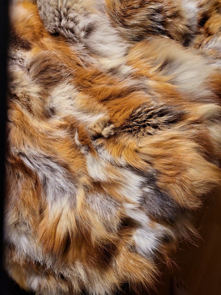 New Red Fox Fur Blanket