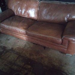 Real Leather Sofa 