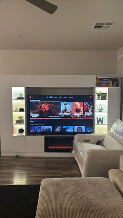 Entertainment Stand For Sale With Fireplace