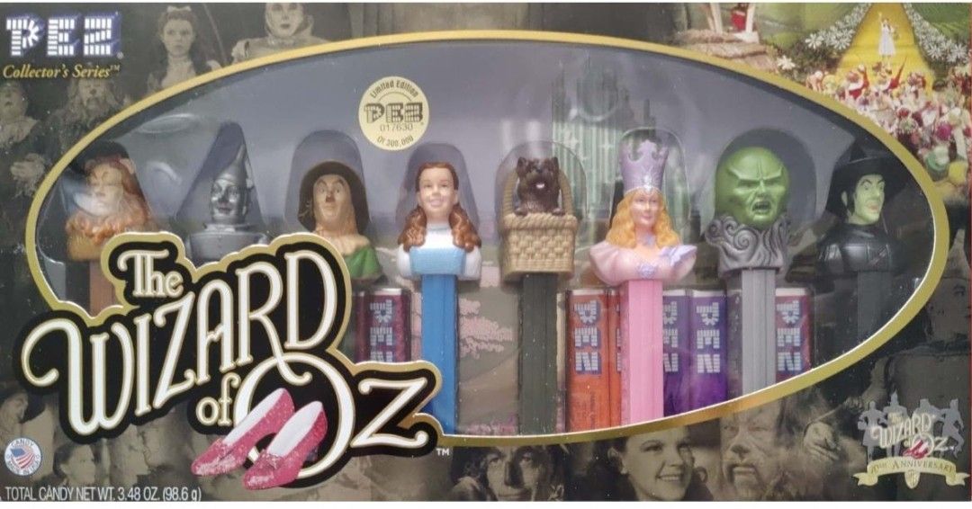 LIMITED EDITION WIZARD OF OZ PEZ CANDY SET!