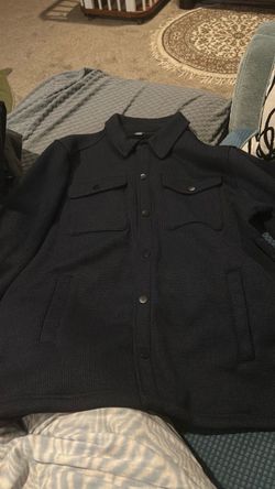 Large black button up mens