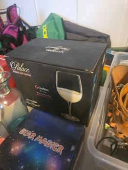Italian crystal goblet set