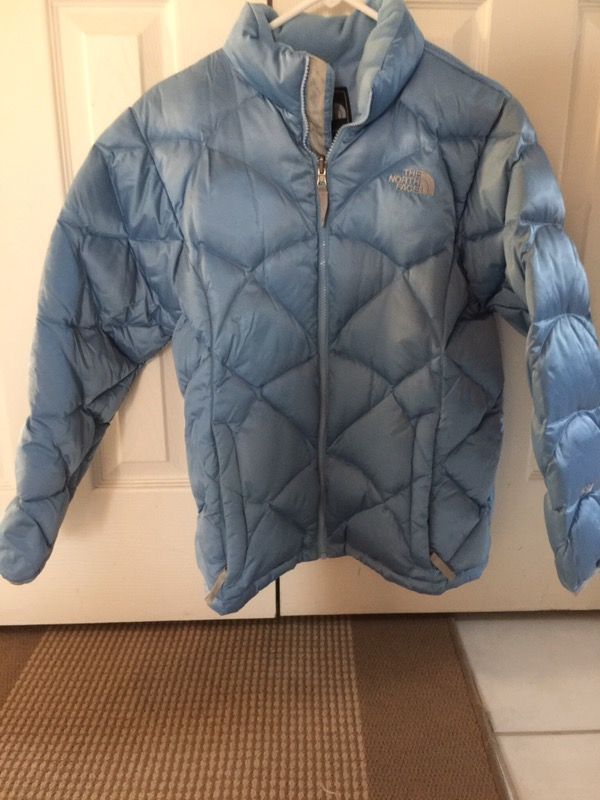 Girls North Face 550 Satin Puffer Jacket size XL