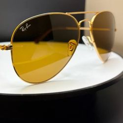 Brand New Sealed Ray-Ban RB3025 Aviator  Sunglasses in Gradient Brown Lenses, L