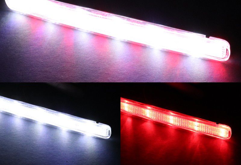 For 2009-2014 Acura TSX Clear Lens 48-LED Rear Bumper Reflector Brake Lights Lamps -(4-LY038-3