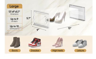 Clear Stackable Shoe Boxes BRAND NEW
