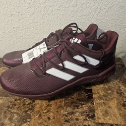 New Adidas Adizero Afterburner  Men's Size 14 Maroon Metal Baseball Cleats H00977