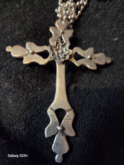 vintage sterling silver 3" cross