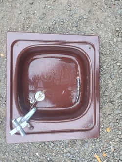 Brown RV sink