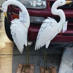 Metal garden cranes garden/yard decor brand new 2 different poses My Last Two  $20 Each 