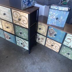 4 Piece Storage Cube Organizer Drawers