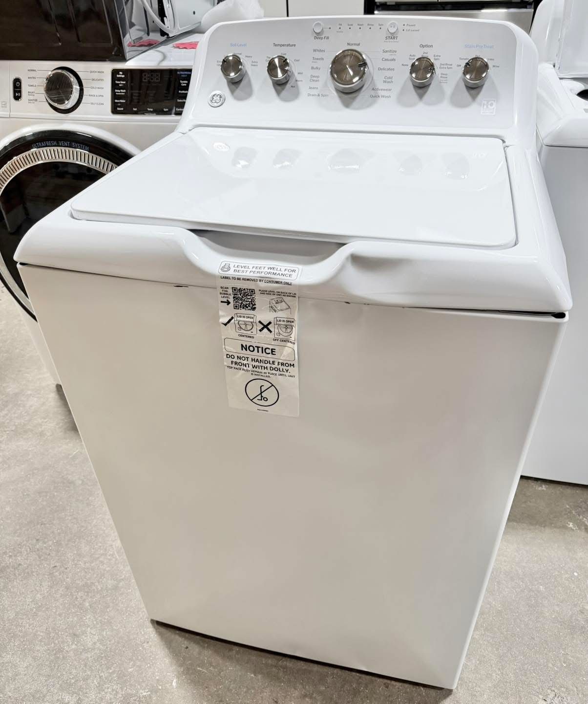 NEW GE Washer (White) 4.6 cu. ft. Top-Load Washer w/Stainless Steel Basket