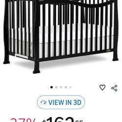 Dream On Me Violet 7 in 1 Convertible Life Style Crib in Black, Greenguard Gold Certified 58x29x39 Inch (Pack of 1)