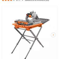 RIDGID 8In Wet Tile Saw
