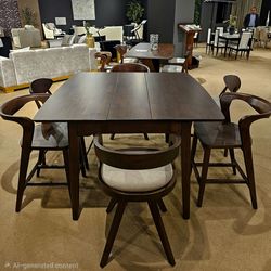 Brand new Solid wood 7 pc Mid-Century Modern Counter Height Dining Table Set
