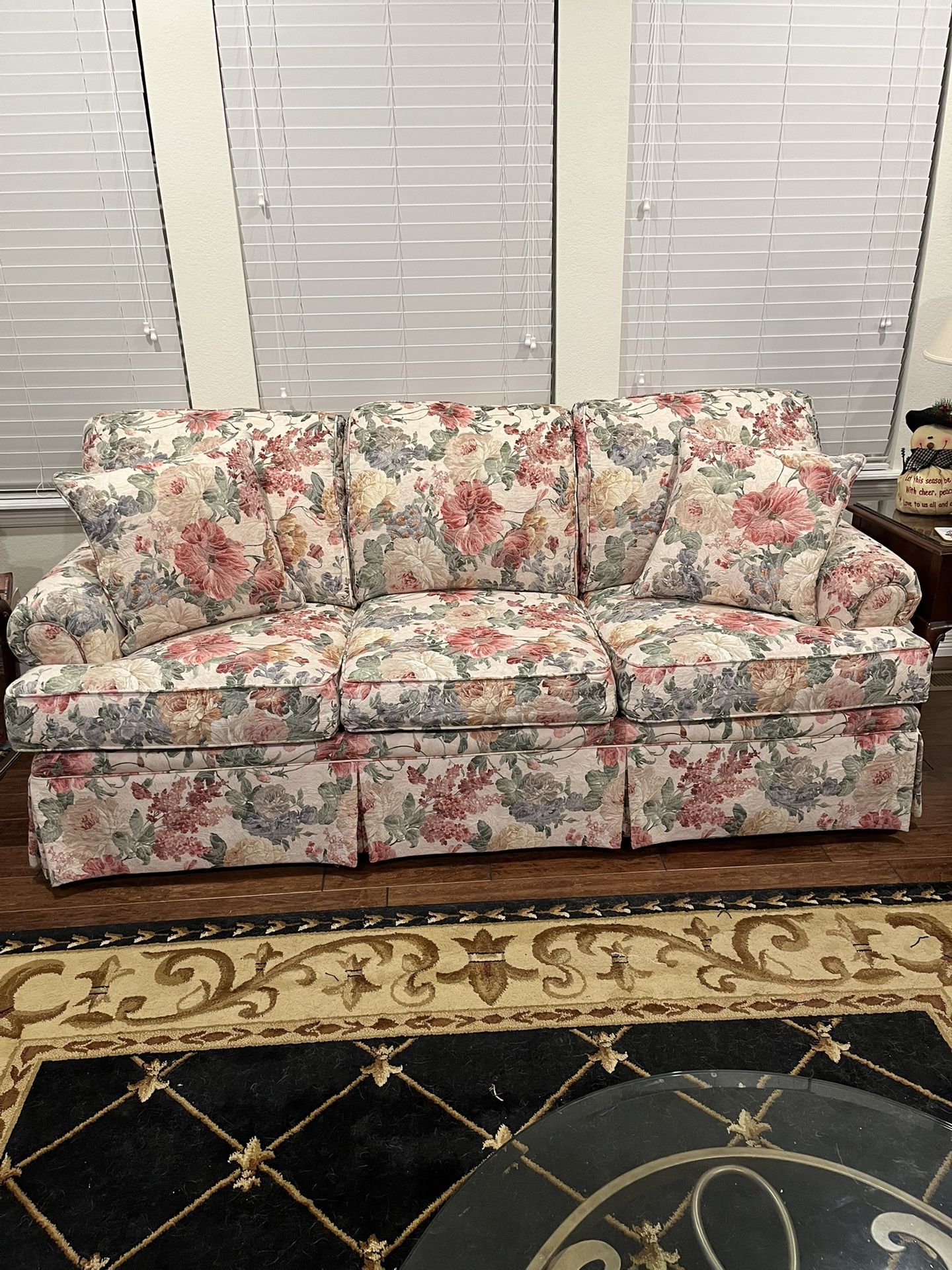 Floral Print Couch 