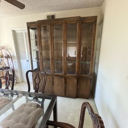 Oak China Cabinet with 