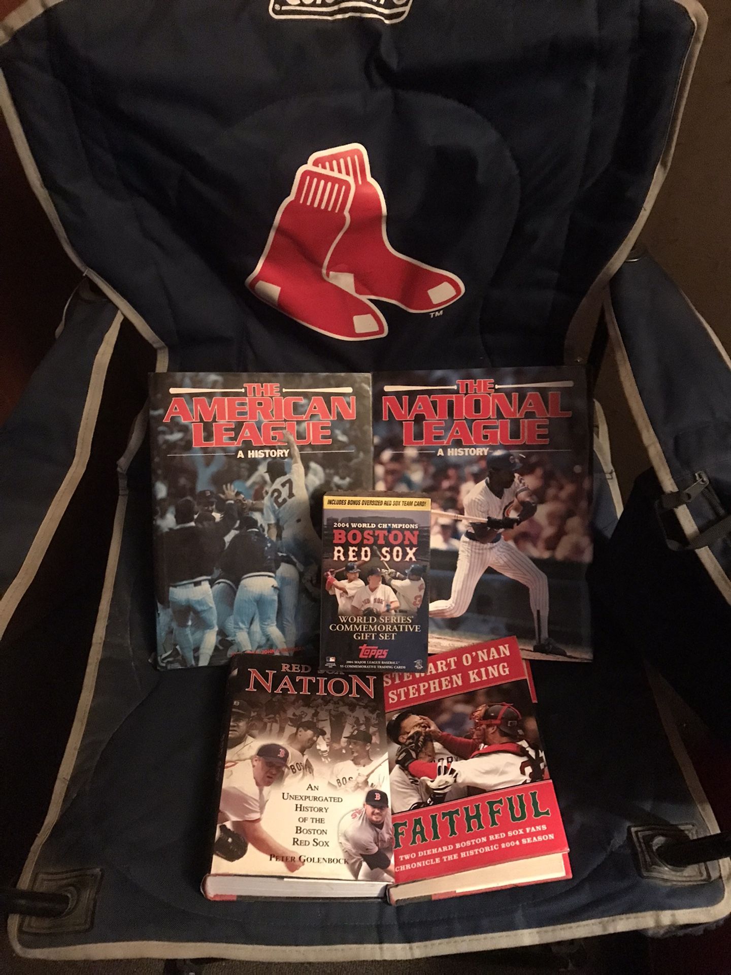 Red Sox Chair 4 Books Red Sox Baseball Card Set