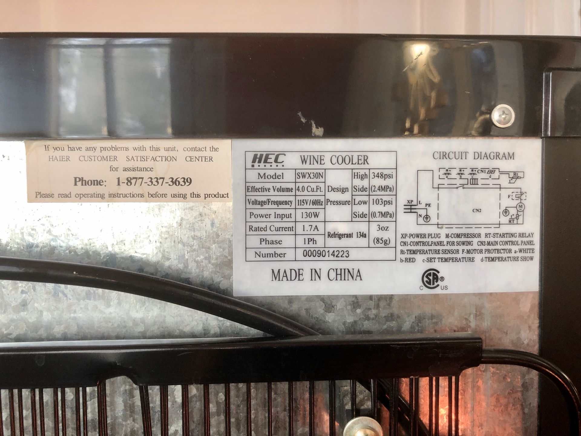 HEC 30bottle dualtemp Wine Cooler by Haier for Sale in Kansas City