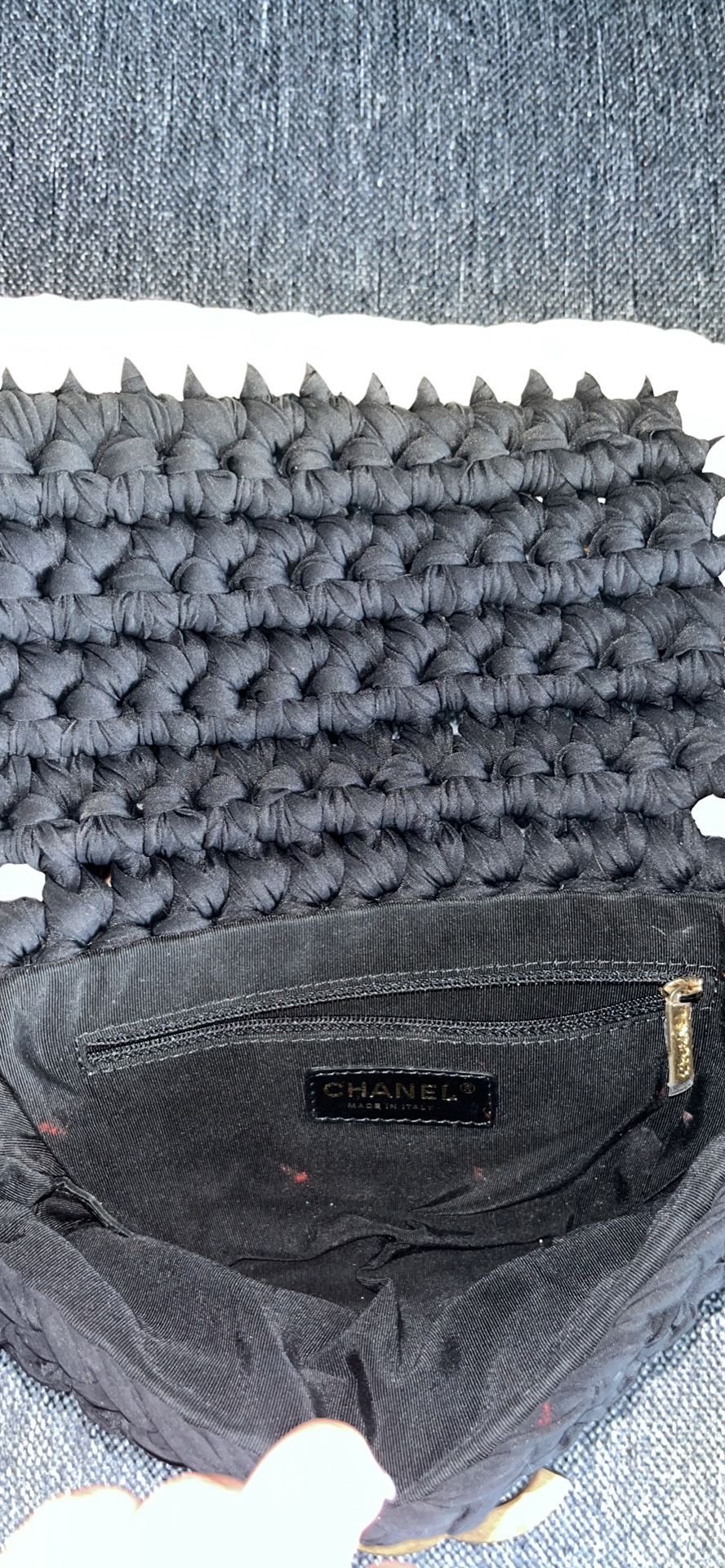 Authentic Chanel Fancy Crochet Bag 