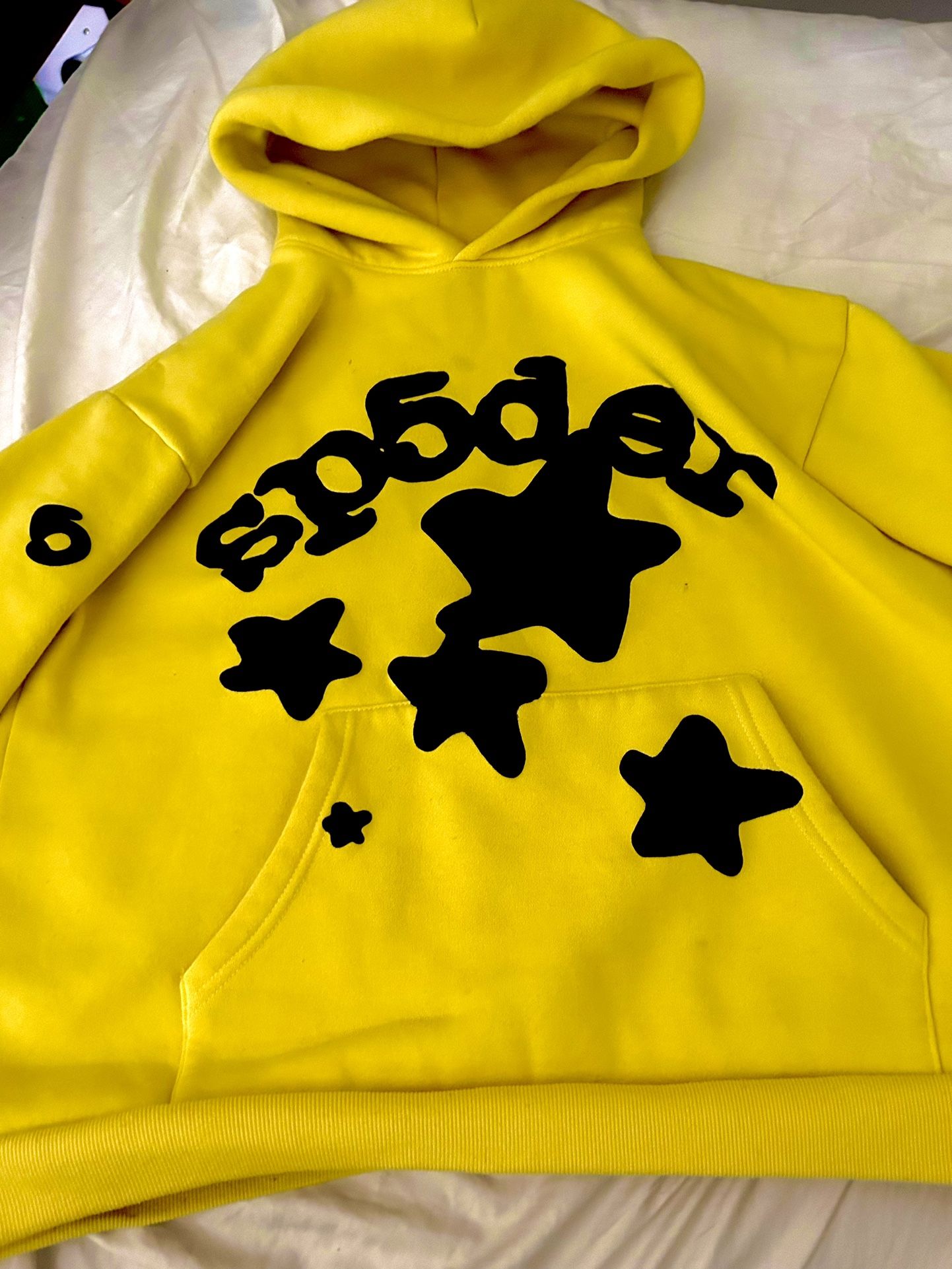 Beluga Yellow Sp5der Hoodie