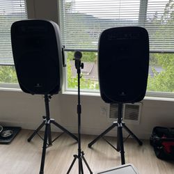 Proreck party 15 Speakers+mic+stands