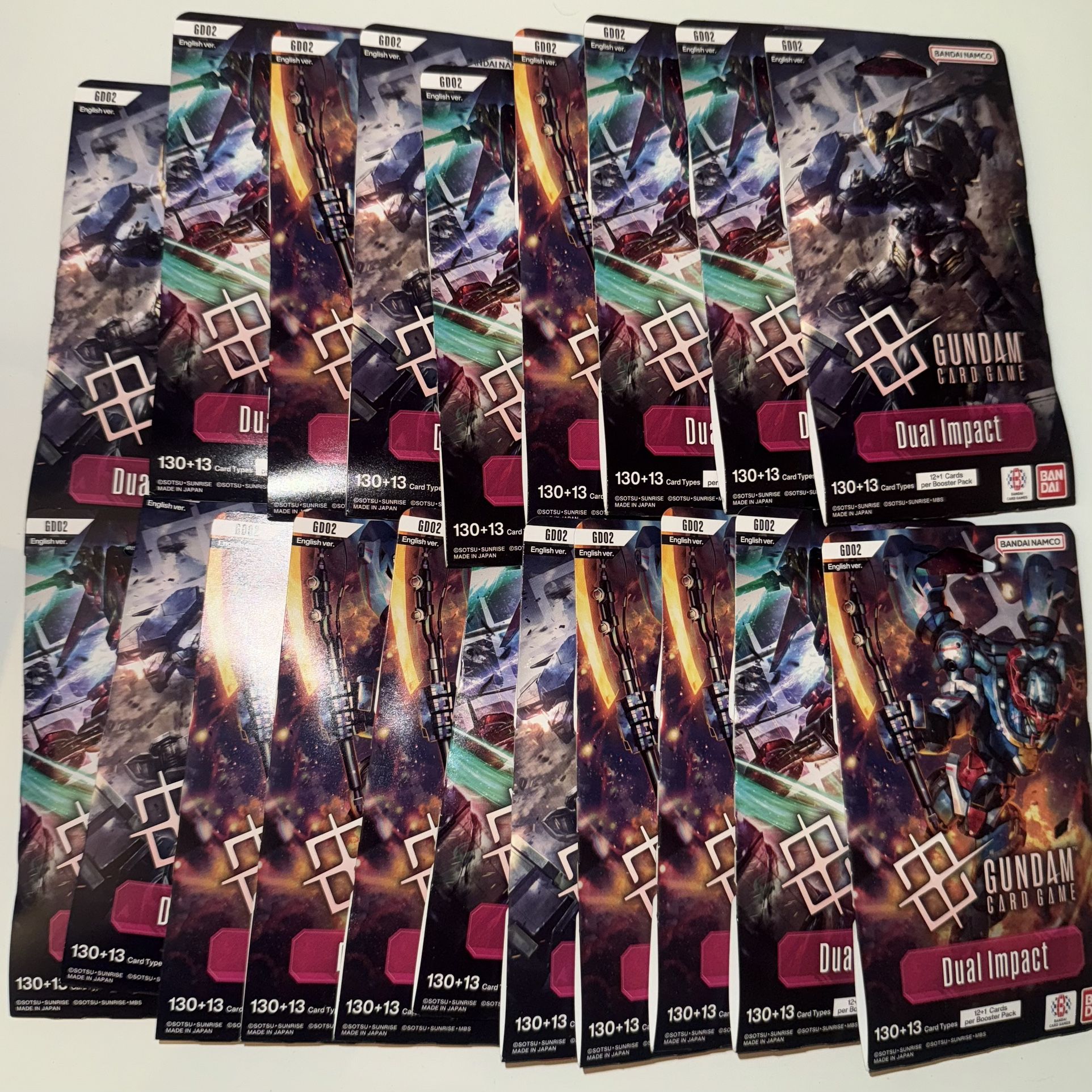 Gundam Booster Packs Dual Impact TCG - x20 New Sealed