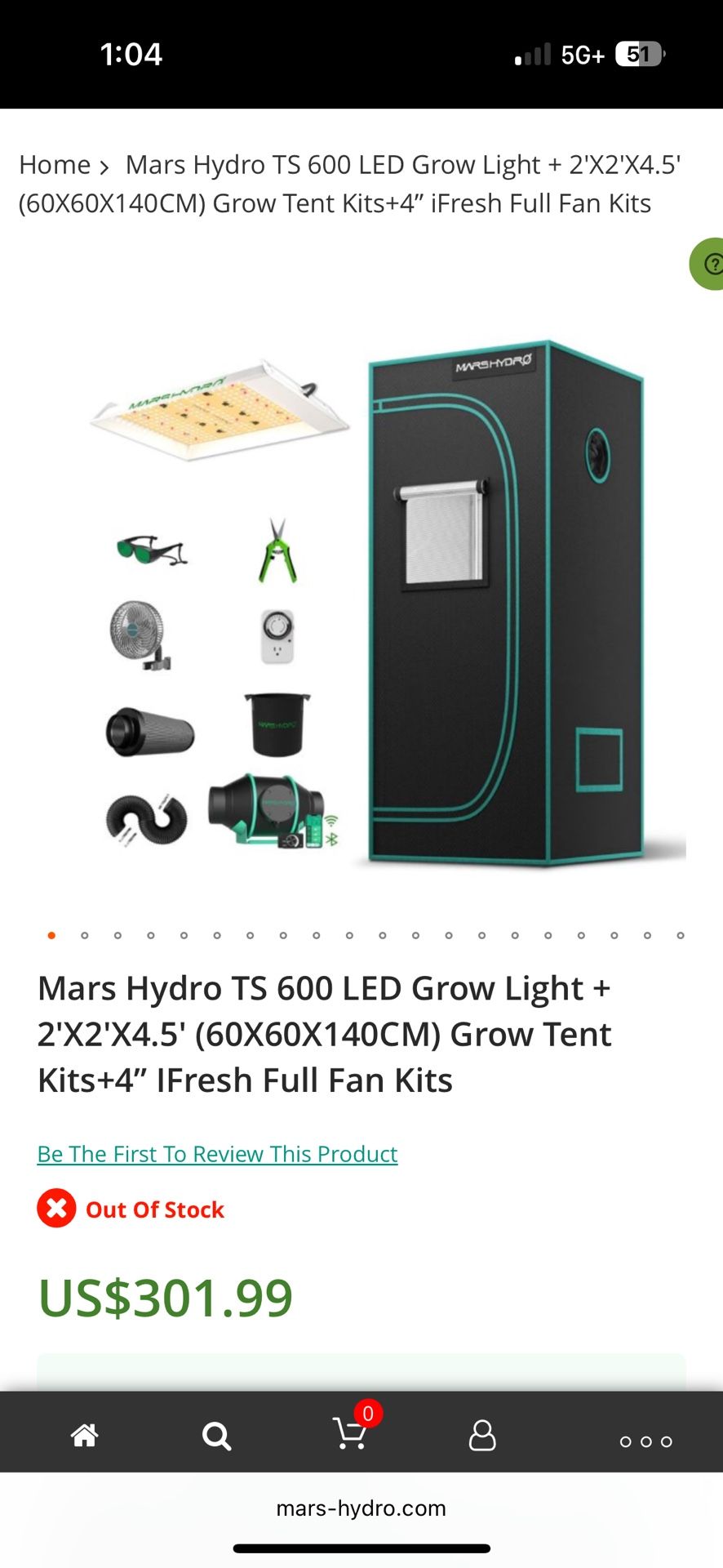 Mars hydro grow tent kit