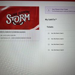Lake Elsinore Storm vs. Rancho Quakes Baseball Tickets