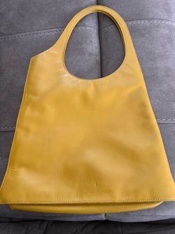 Sebastian Yellow Leather Tote Bag