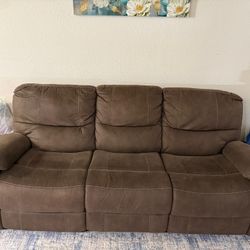 Recliner Sofa Manual (seats 3 adults Comfortably )