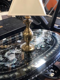 Hader Antique Brass Metal Table Lamp