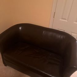 Brown Leather Couch