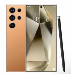 New C24 Ultra 5G Smartphone 7.3" Factory Unlocked Android Cellphones Dual ORANGE