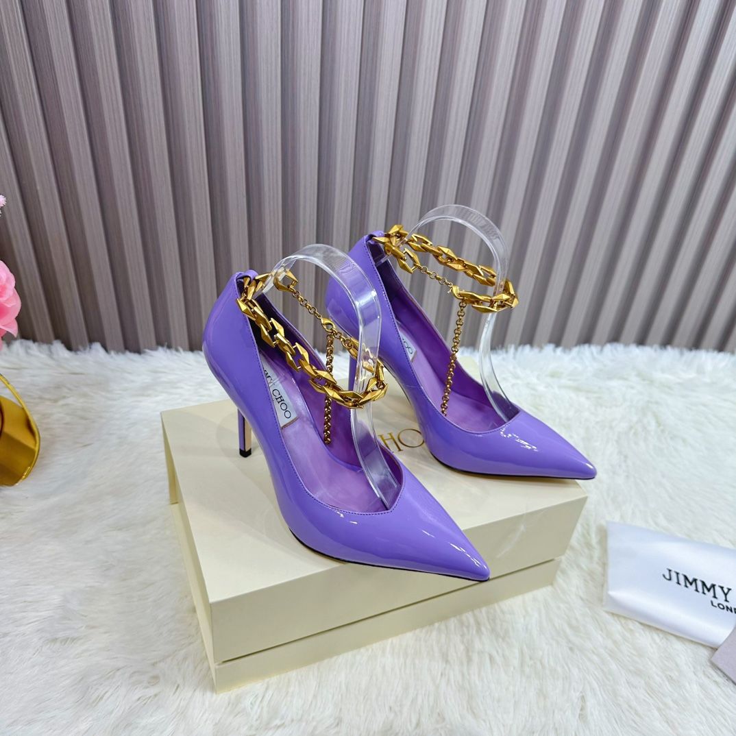 Jimmy CHO purple high heels