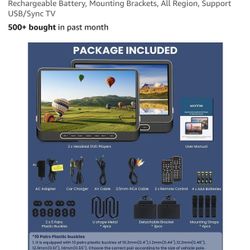  12" Dual Car DVD Players Portable 