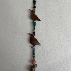 Quail Rustic Chime Ornament