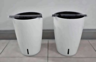 *** NEW LOW PRICE *** PAIR of 16" White Self Watering Planters (2 for $40) @ Lasting Creations