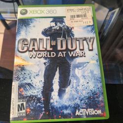 Xbox 360 Call Of Duty World At War.