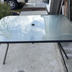 6 person online glass patio table
