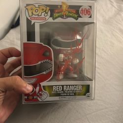 Signed Red Mighty Morphin Power Ranger Funko 
