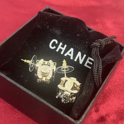 Authentic CC Square Earrings