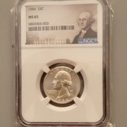 1964 Washington Quarter Silver Coin